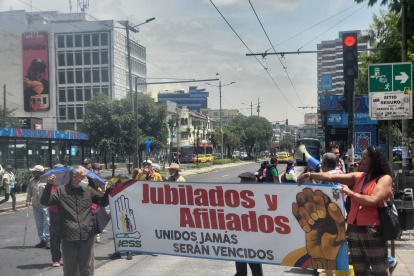 Plataforma de Jubilados del Ecuador (PJE)  realizó un plantón este 11 de marzo de 2026.