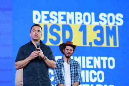 Daniel Noboa anunció la entrega de $1,3 millones para proyectos productivos dirigidos a comunidades en sus territorios.