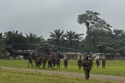 Una operación militar ejecutada por las Fuerzas Armadas permitió ubicar y bombardear un campamento de los Comandos de la Frontera.