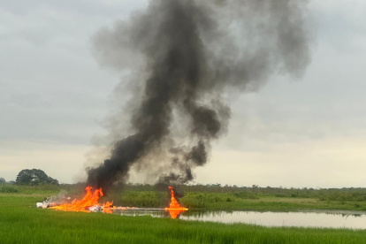 El accidente aéreo en Puebloviejo ocurrió la mañana de este jueves 26 de marzo.