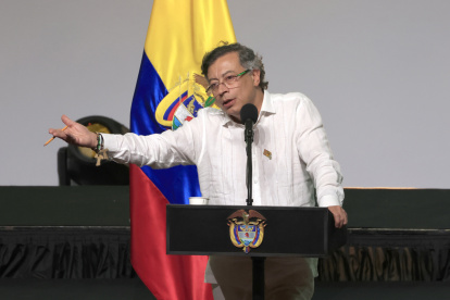 El presidente de Colombia, Gustavo Petro, durante un evento en Cartagena de Indias, este martes 3 de marzo.