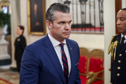 El secretario de Defensa de Estados Unidos, Pete Hegseth,en Washington, DC, EE. UU