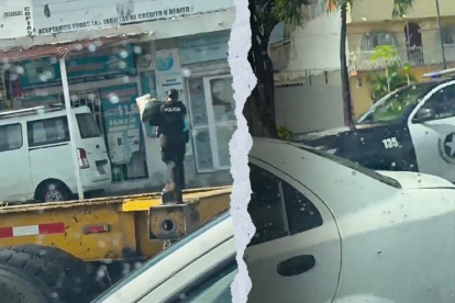 Video muestra a agentes policiales y camioneta de Segura EP.