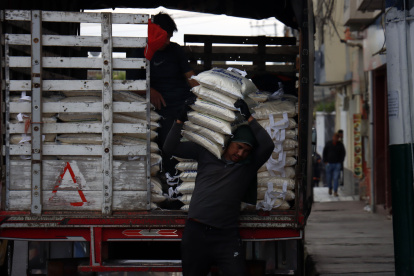 Los estibadores. Las limitaciones para el transporte de arroz y banano han perjudicado los pocos ingresos de este sector.