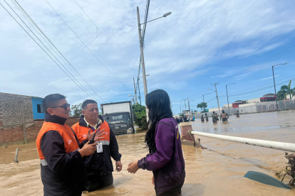 Inundación en Balao que afectó instalaciones de la Agencia Eléctrica