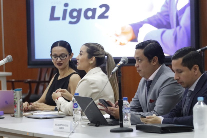 La abogada de la consejera Nicole Bonifaz fue una de las primeras que participó en la exposición de las defensas técnicas, durante la audiencia preparatoria de juicio.