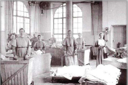 Lavadero del Asilo del Buen Pastor, en Estrasbusrgo, Irlanda, en 1932.