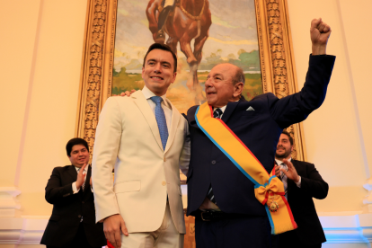 Daniel Noboa y su padre Álvaro Noboa, en una foto de archivo.