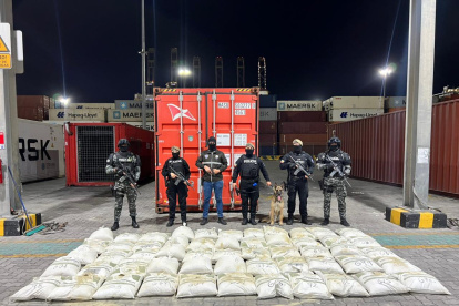 Una carga de 1,34 toneladas de clorhidrato de cocaína fue incautada en el puerto de Posorja