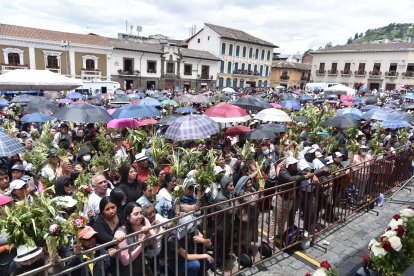 El Municipio de Quito refuerza control, tránsito y prevención de delitos durante la procesión y misa campal del Domingo de Ramos.