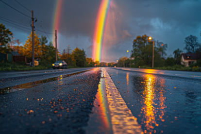 Referencial. Un arcoíris doble ilumina el cielo tras la lluvia en Ecuador, en una jornada marcada por precipitaciones y radiación extrema.