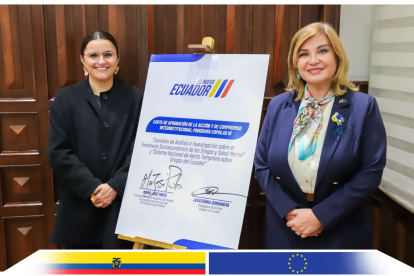 Ecuador activó un nuevo frente de cooperación con la Unión Europea para enfrentar el consumo de drogas.