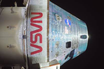 Cápsula Orión de la misión Artemis II donde viajan cuatro astronautas.