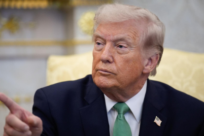 Donald Trump en una reunión oficial en la Casa Blanca.