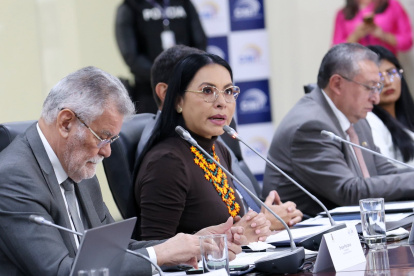 La presidenta del Consejo Nacional Electoral, Diana Atamaint.