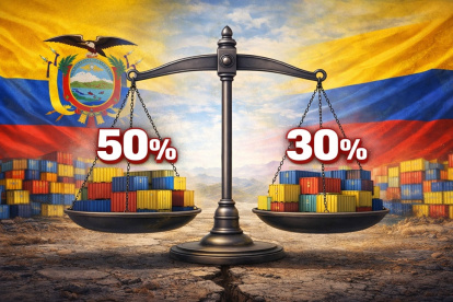 Ecuador aplica una tasa de seguridad a Colombia desde el 1 de febrero. Mientras tanto, el país vecino respondió con un arancel del 30 %.