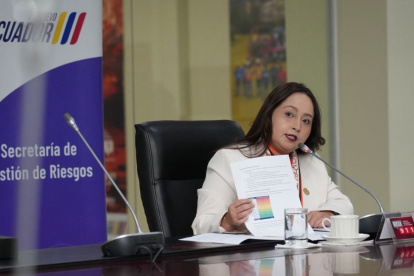 Carolina Lozano es la titular de la Secretaría Nacional de Gestión de Riesgos.