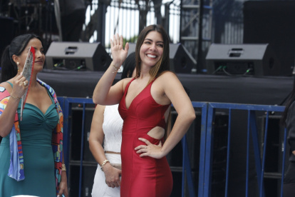 Tatiana Coronel, alcaldesa subrogante de Guayaquil, en un evento público.