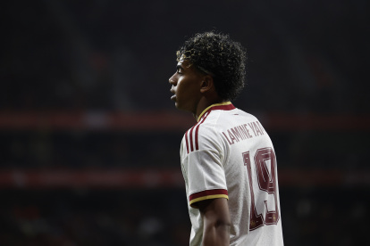 Lamine Yamal, delantero de la selección española de fútbol.