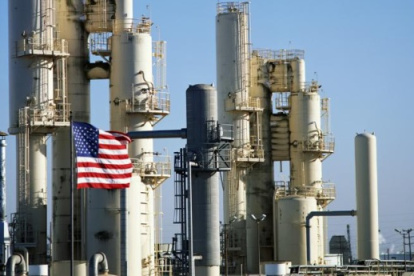 Planta industrial petrolera, en Estados Unidos.
