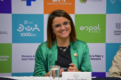 María José Pinto es la candidata a la Vicepresidencia de Daniel Noboa.