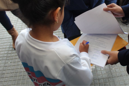 En 2018, una foto de Amada, cuando tenía 11 años. Hoy tiene 17 años y habló con los jueces de la Corte