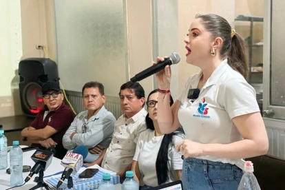 Mónica Palacios durante una intervención pública.