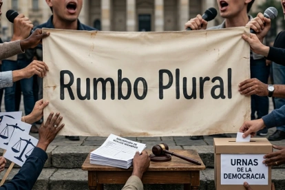 Foto simbólica creada con IA (Gemini), para graficar el nacimiento de Rumbo Plural, en abril 2026.