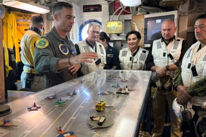 El portaaviones USS Nimitz, considerado el más histórico de la Armada de Estados Unidos, estuvo en aguas ecuatorianas el pasado 7 de abril.