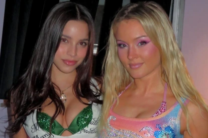 Las cantantes coincidieron durante la presentación de Larsson en Miami.