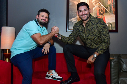 Los presentadores se unen en el nuevo espacio digital A la reja. Durante el lanzamiento.