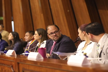 John Reimberg en una sesión de la comisión de Fiscalización de la Asamblea Nacional.