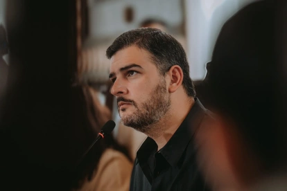 El alcalde de Guayaquil, Aquiles Álvarez, durante una sesión del Concejo Cantonal.