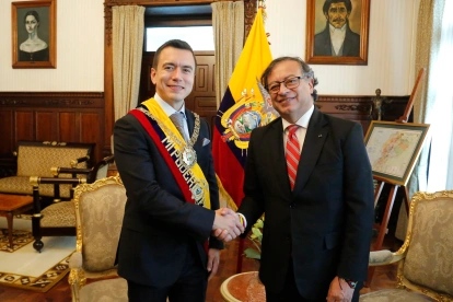 Daniel Noboa creó en febrero la tasa de seguridad, con la que castiga el comercio con Colombia.