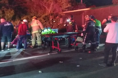 El accidente se reportó la madrugada de este domingo.