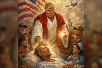 El presidente de Estados Unidos compartió una foto generada por IA donde se lo muestra como Jesús.
