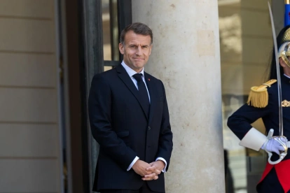 El presidente francés Emmanuel Macron en el Palacio del Elíseo en París, Francia, el 14 de abril de 2026.