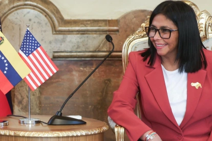 Fotografía de la presidenta de Venezuela, Delcy Rodríguez.