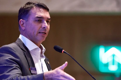 El senador y candidato a la Presidencia de Brasil por el Partido Liberal (PL), Flávio Bolsonaro.