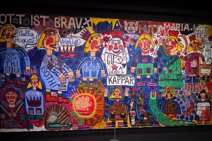 Una obra en el museo, inaugurado el 26 de febrero de 1976 e impulsado por el artista francés Jean Dubuffet (1901-1985),