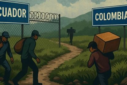 Desde abril 2026, aranceles Ecuador‑Colombia reactivan cruces ilegales en la frontera norte por cierre formal.