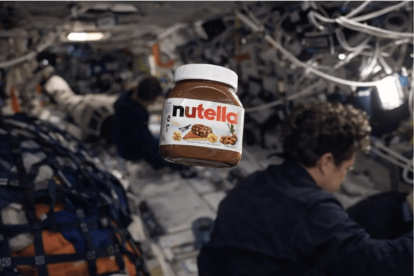 En el viaje a la luna un frasco de Nutella flotó en la cabina de Artemis II.