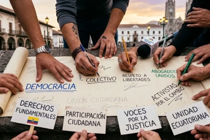 Imagen simbólica para reflejar el surgimiento de colectivos organizados, que difunden manifiestos sobre respeto a democracia, en Ecuador.