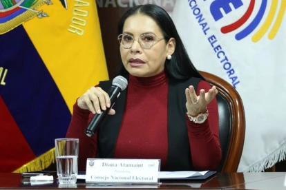 Diana Atamaint es la presidenta del Consejo Nacional Electoral (CNE), organismo que dispuso adelantar las próximas elecciones seccionales.