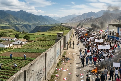 Mientras un lado vive la agitación de las protestas y la inestabilidad política, el otro permanece en una calma aparente y productiva