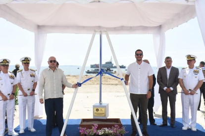 Inicia construcción de muelle naval en Posorja para reforzar control marítimo en el Golfo de Guayaquil.