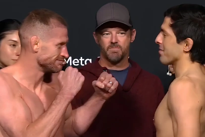 Davey Grant vs Adrián Luna Martinetti en el pesaje.