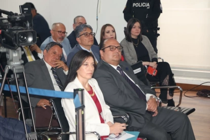 El presidente de la Corte Nacional de Justicia Marco Rodríguez asistió a la defensa del plan de trabajo de Mercedes Caicedo en el CPCCS.