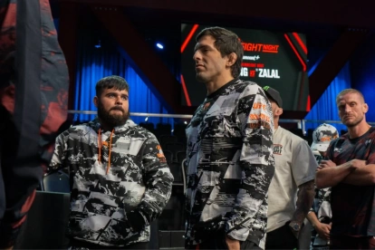 Adrián Luna debutó en UFC con una derrota ante Davey Grant en Las Vegas.