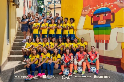 La selección de Ecuador femenina Sub 17 que jugará el Sudamericano Sub 17.